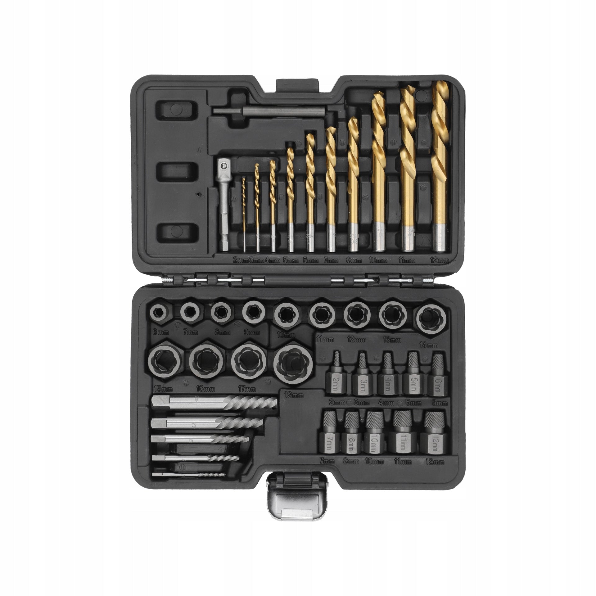 SET FOR REMOVING NUT BOLTS 40 ELEMENTS CRMO S2 HSS 3/8 INCH YATO