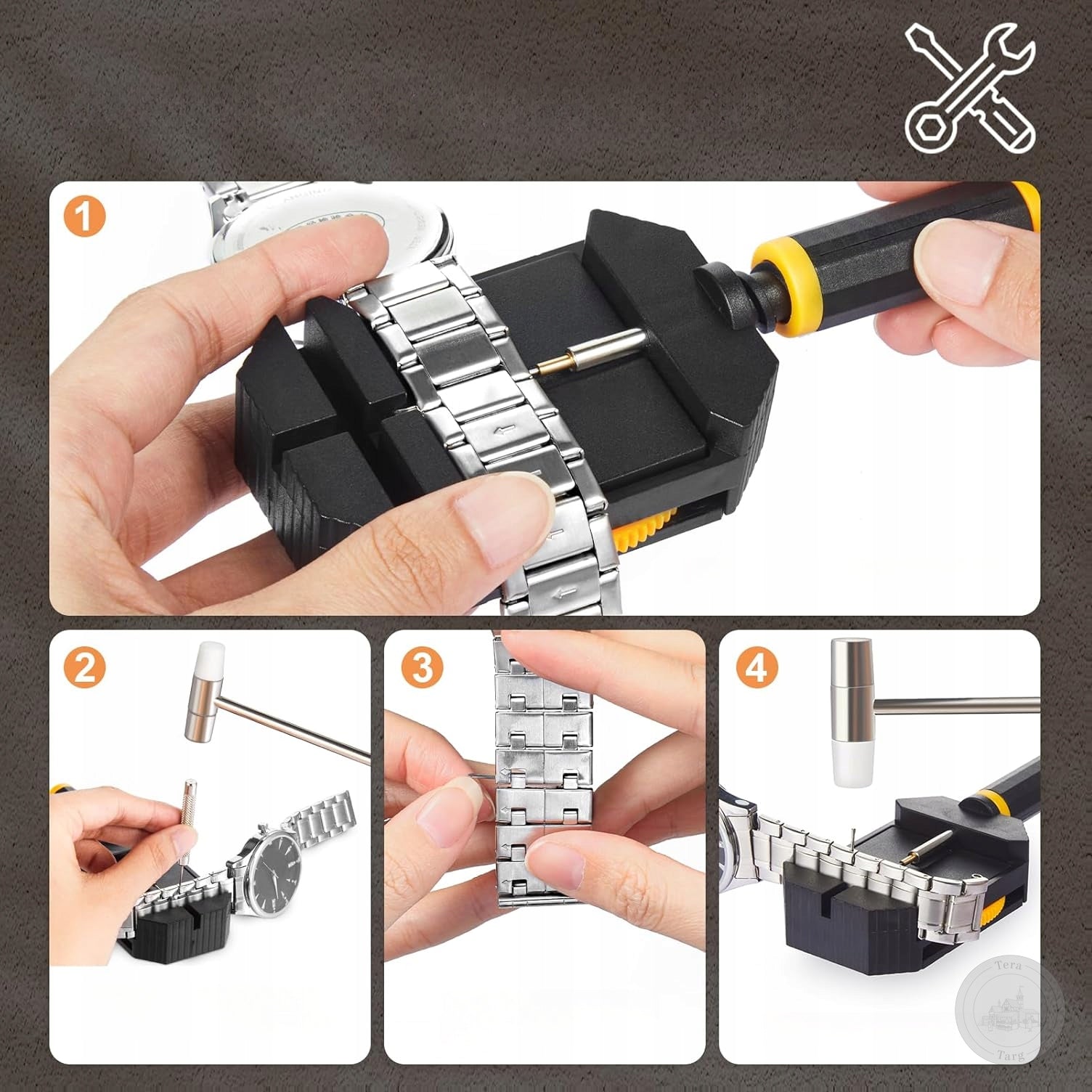SET FOR SHORTENING THE WATCH BRACELET PIN PUNCH Packaging status original