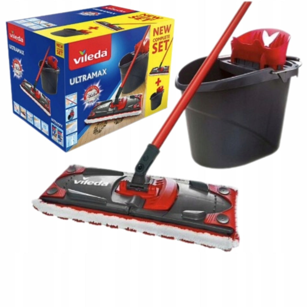 SET Flat Mop VILEDA Ultramax For Floor Cleaning + Accessories Manufacturer code mop płaski do mycia podłgi