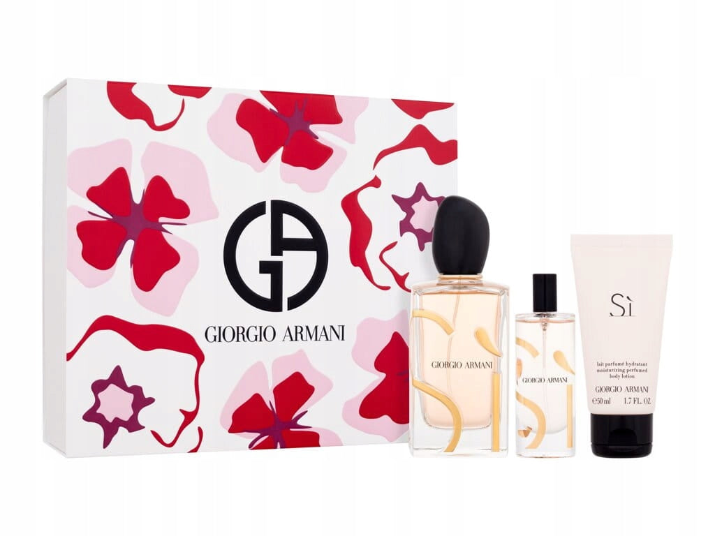 SET GIORGIO ARMANI SI 100 ml EDP + 15 ml EDP + 50 ml body lotion