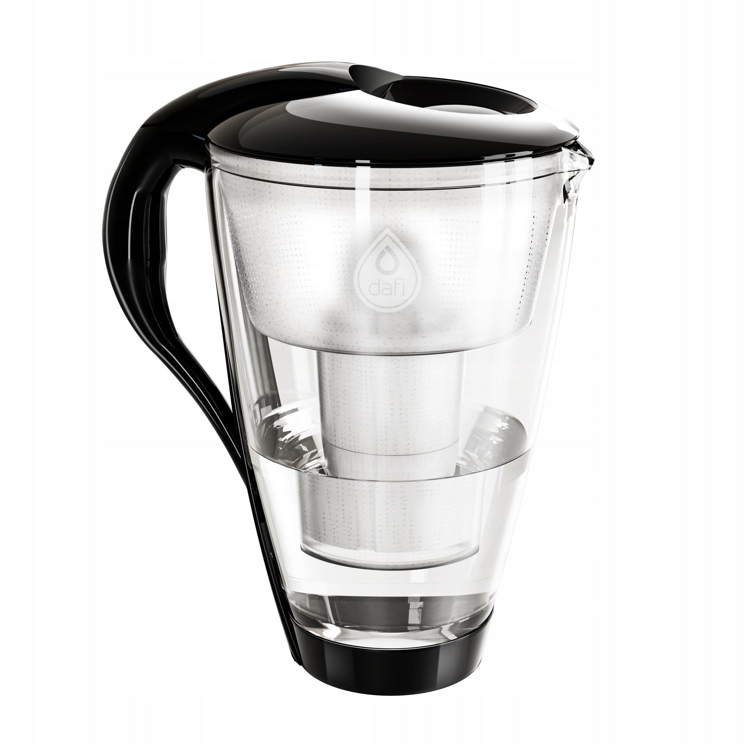 SET Glass Jug Dafi CRYSTAL LED 2 l Graphite + 12 Classic Cartridges Brand Dafi