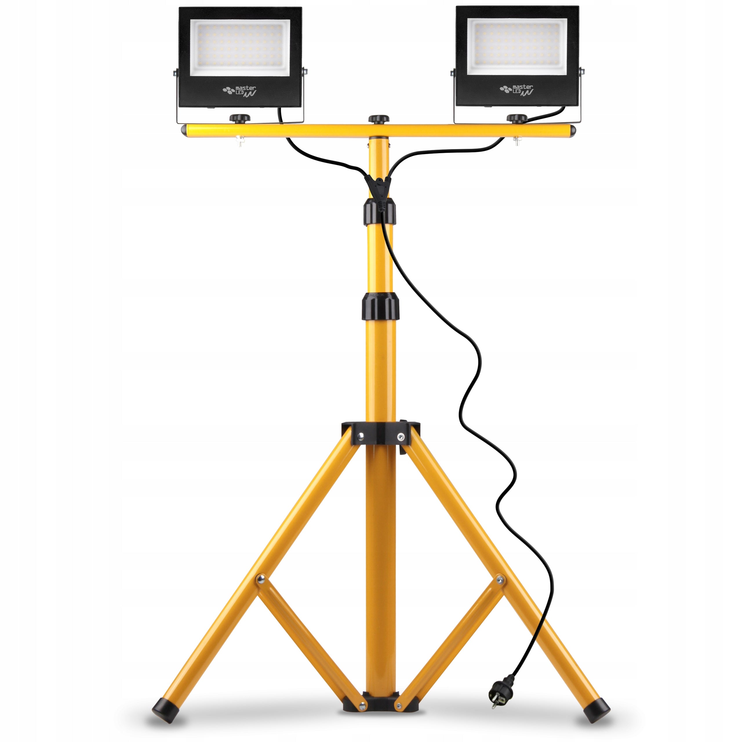 SET HALOGEN floodlight 2x 50W 4500K LED LAMP TRIPOD construction plug