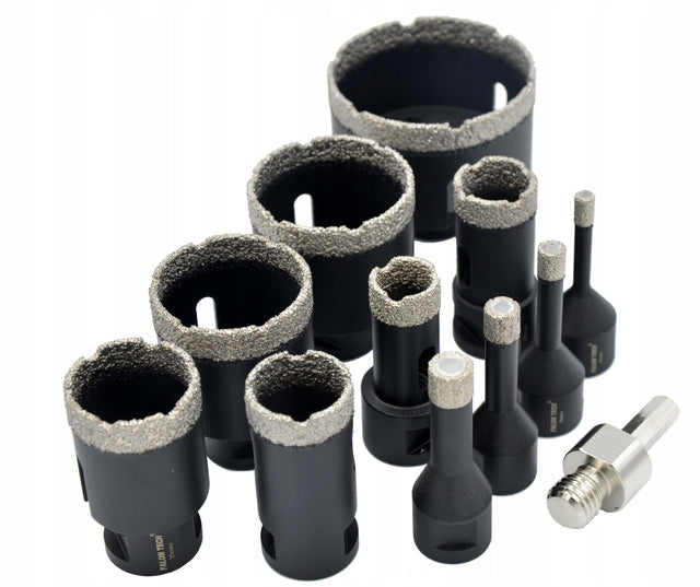 SET HOLE SAW DIAMOND DRILL BIT FOR STONEWARE 6-68 Brand Falon-Tech