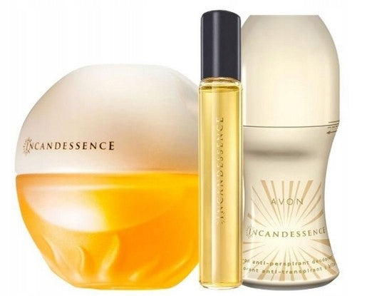SET INCADESSENCE Avon 50 ml + perfume + ball Incandessence