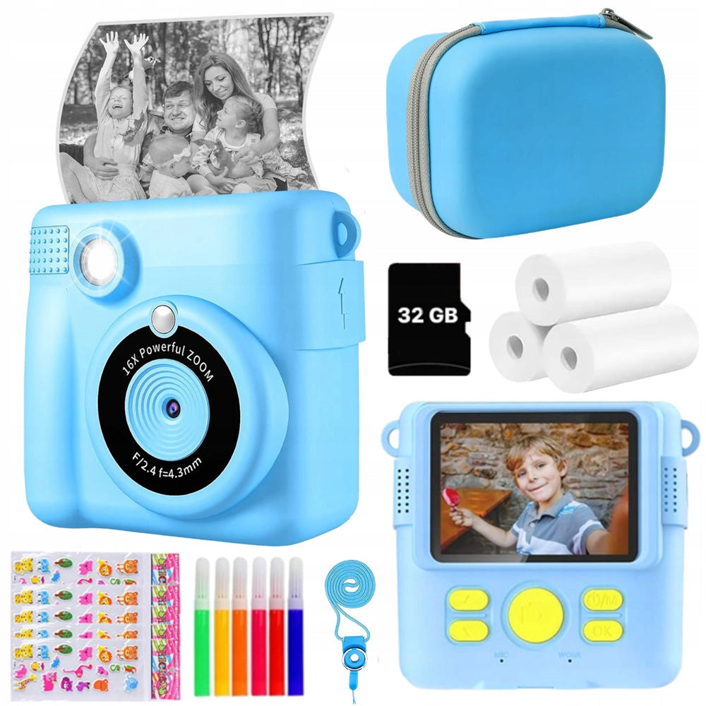SET INSTANT DIGITAL CAMERA WITH THERMAL PRINTER FOR CHILDREN ROLLER