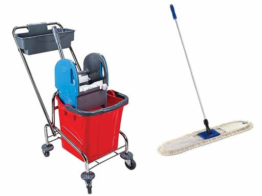 SET INTEGRAL cleaning trolley 25l + mop 80CM