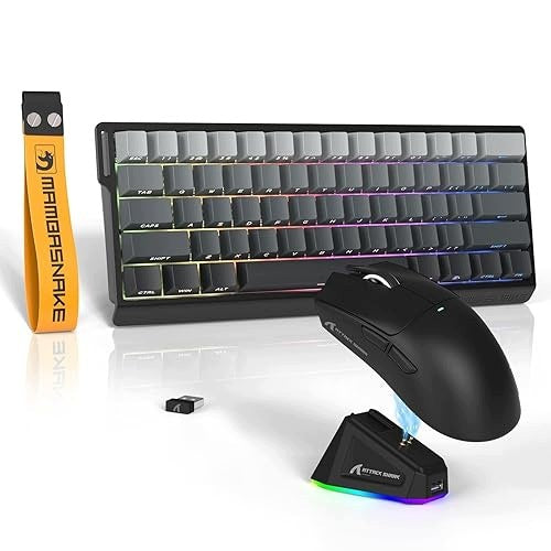 SET KEYBOARD MOUSE WIRELESS MECHANICAL GAMING FOR THE GAMER Manufacturer no brand