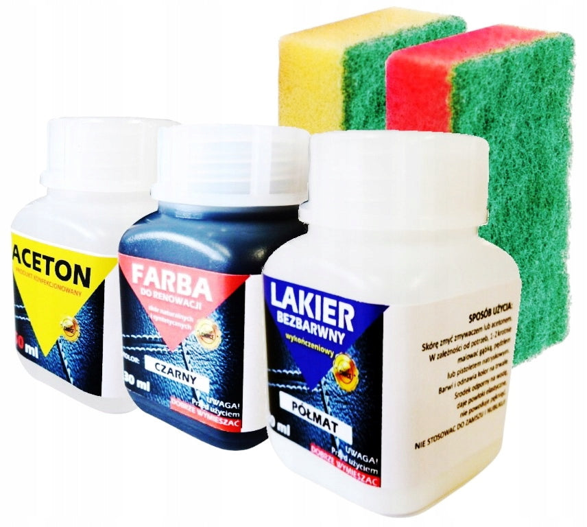 SET LEATHER RENOVATION SET FOR UPHOLSTERY STEERING WHEEL PAINT VARNISH