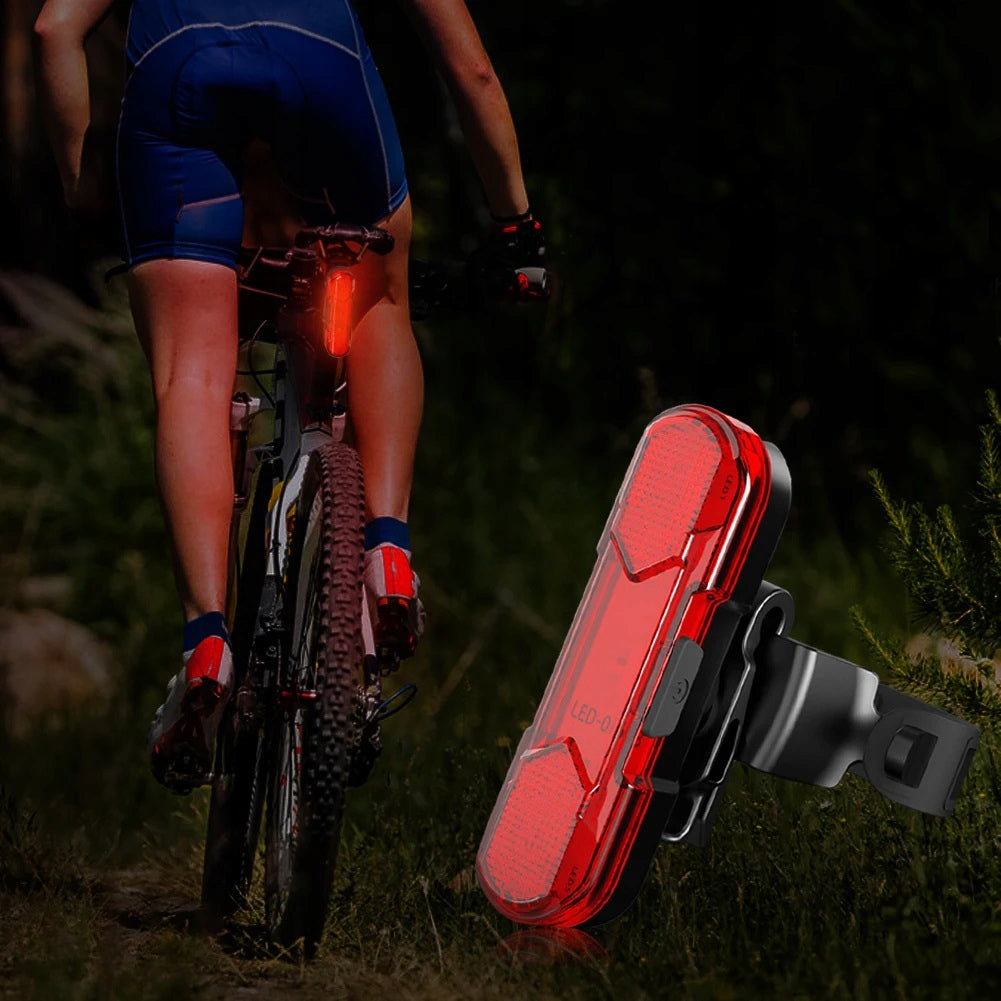 SET LED BICYCLE LIGHT SOLAR USB HORN BELL + REAR LAMP STRONG Brand TEKAN