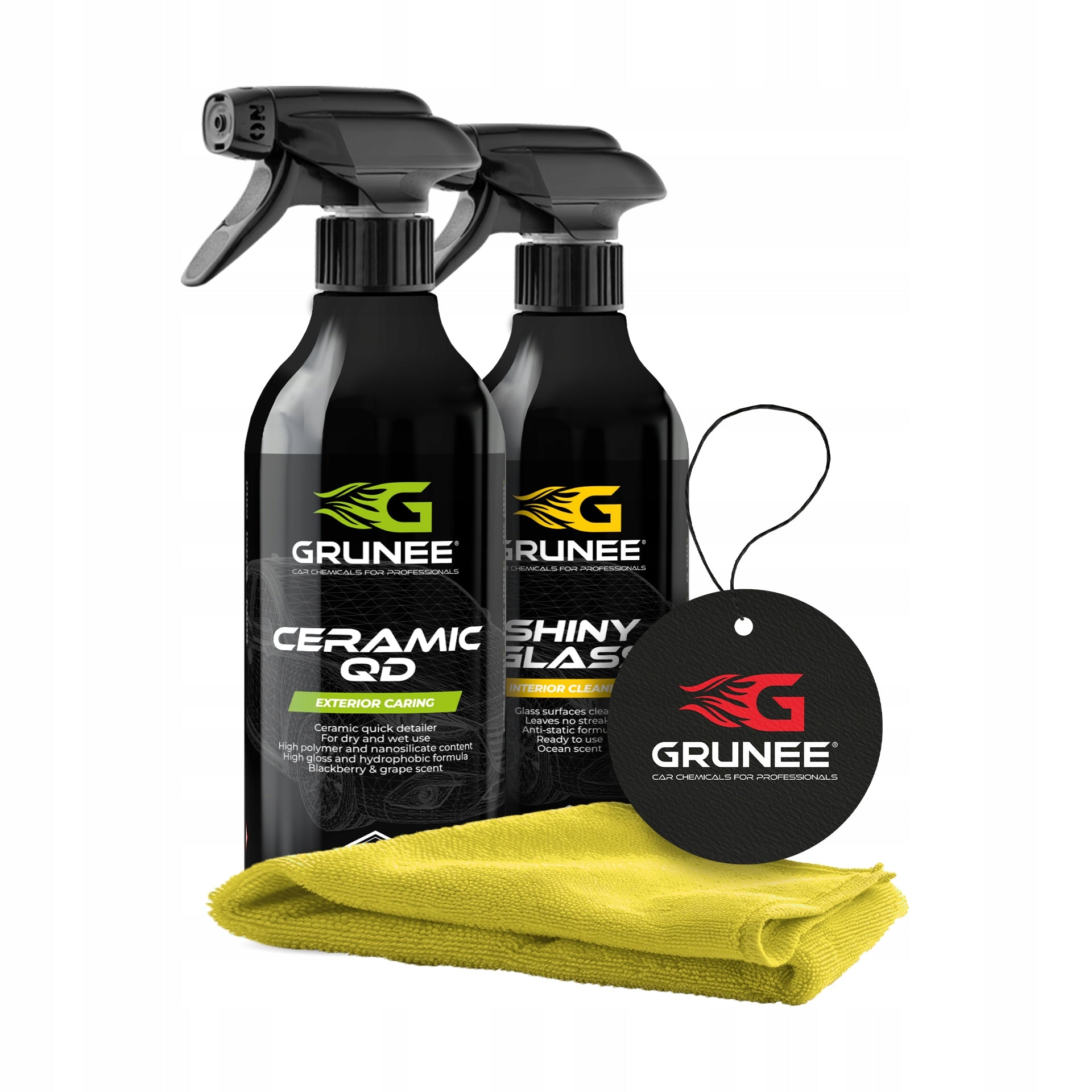 SET LIQUID WAX ceramic Quick Detailer CERAMIC QD+SHINY GLASS *VAPE*