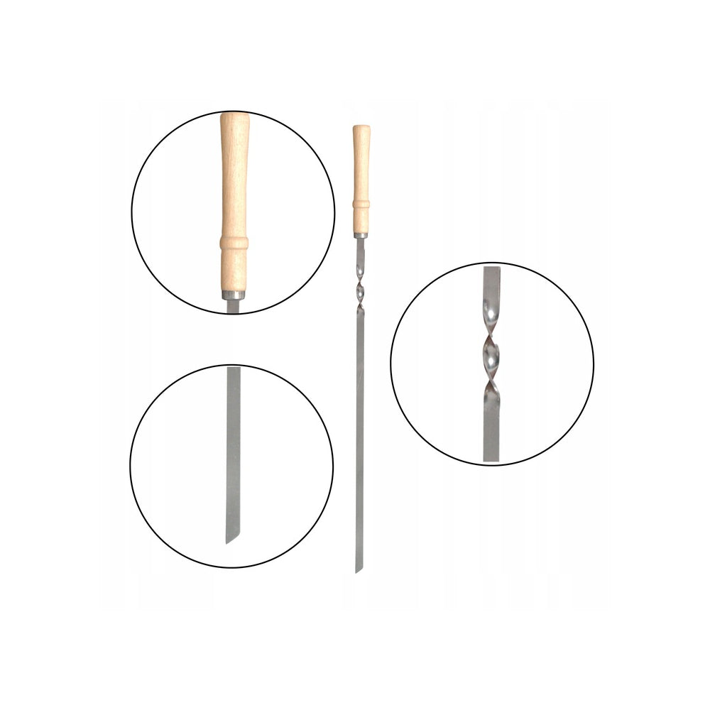 SET: MANGAL "TOURIST" METAL 2MM + 6 pcs. SHAMPOOS + COVERS T62K Grill depth 16 cm