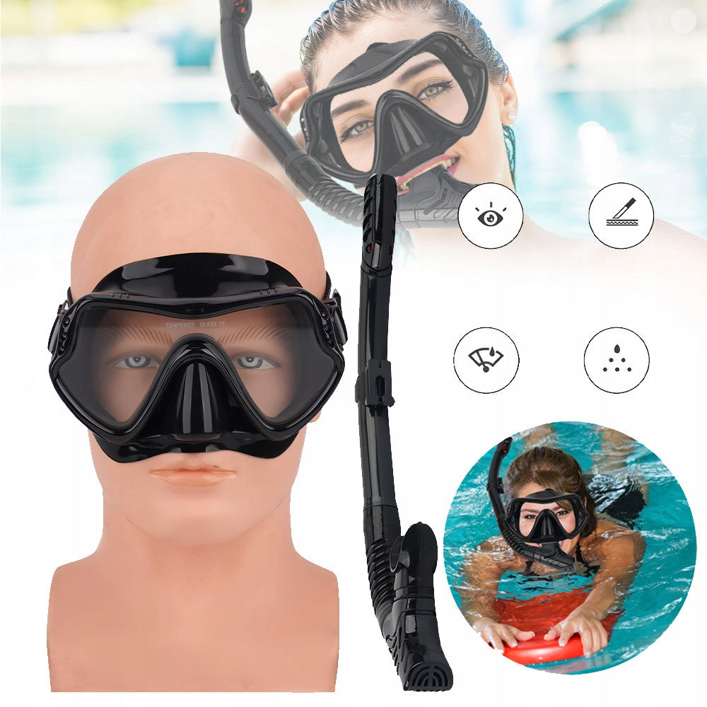 SET MASK AND SNORKEL GLASSES AND SNORKEL TUBE Brand no brand