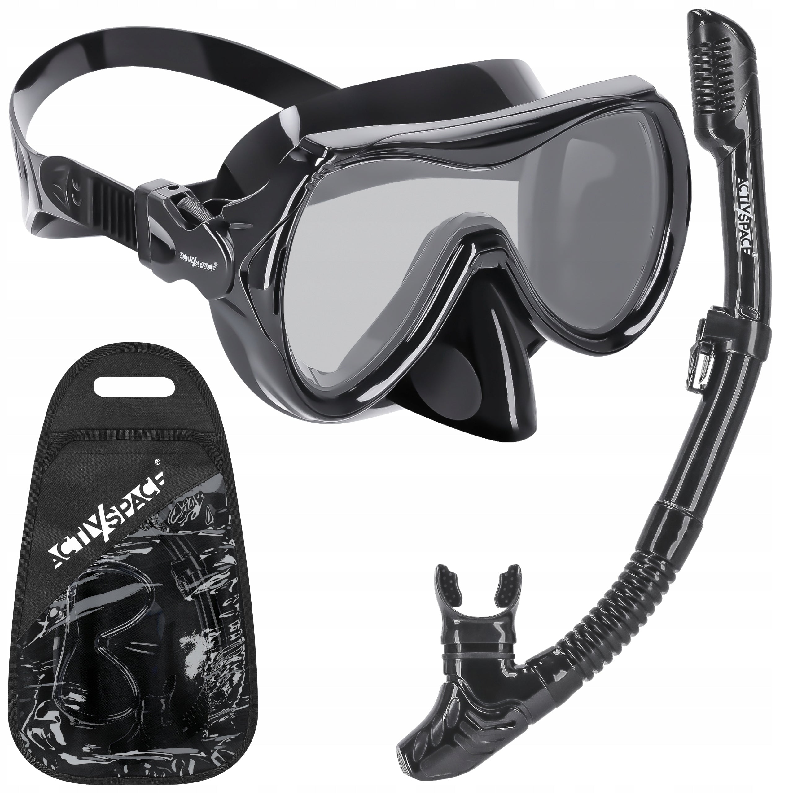 SET MASK AND SNORKEL GLASSES AND SNORKEL TUBE VIEW PRO