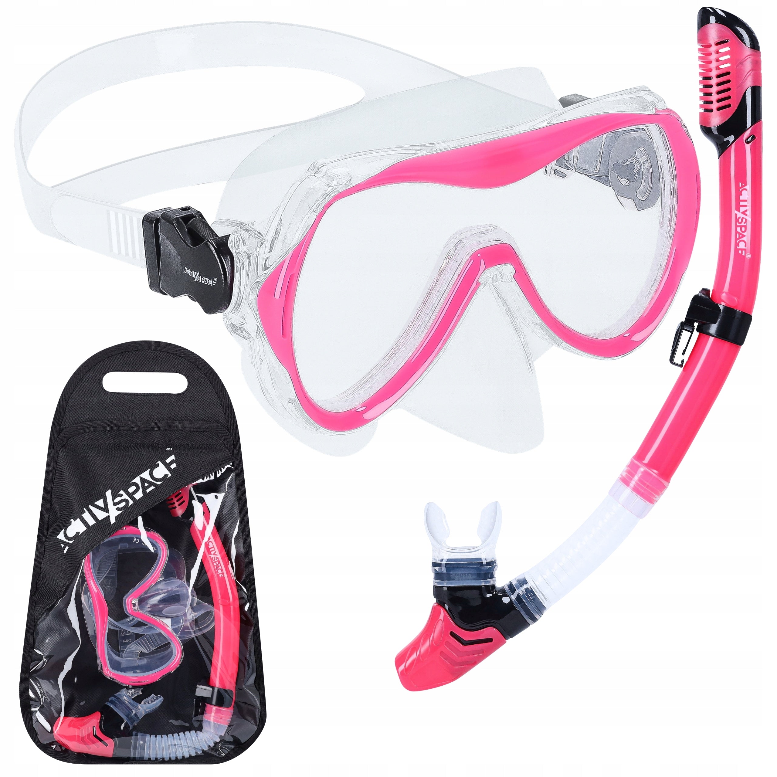 SET MASK AND SNORKEL GLASSES AND SNORKEL TUBE VIEW PRO