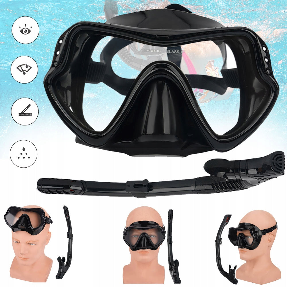 SET MASK AND SNORKEL GLASSES AND SNORKEL TUBE