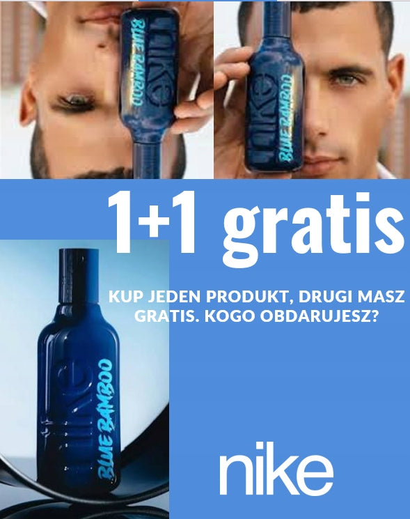 SET NIKE BLUE BAMBOO EDT 100 ML for men 1+1 freebie Packaging status original