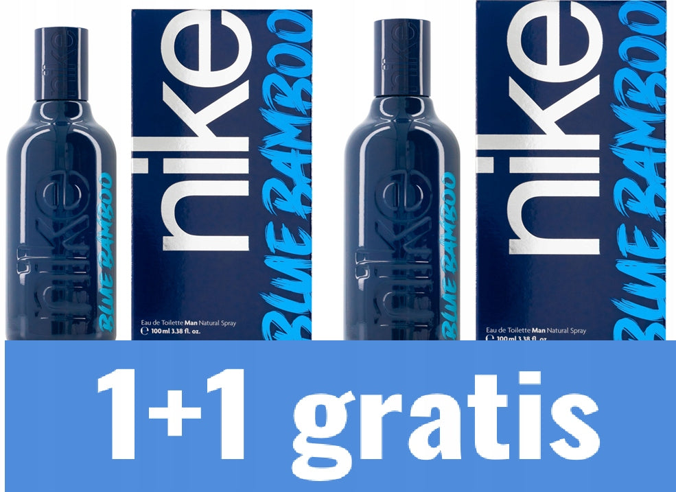 SET NIKE BLUE BAMBOO EDT 100 ML for men 1+1 freebie