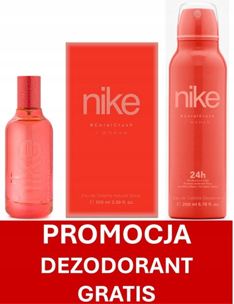 SET NIKE CORAL CRUSH EDT WOMAN 100ml + DEODORANT