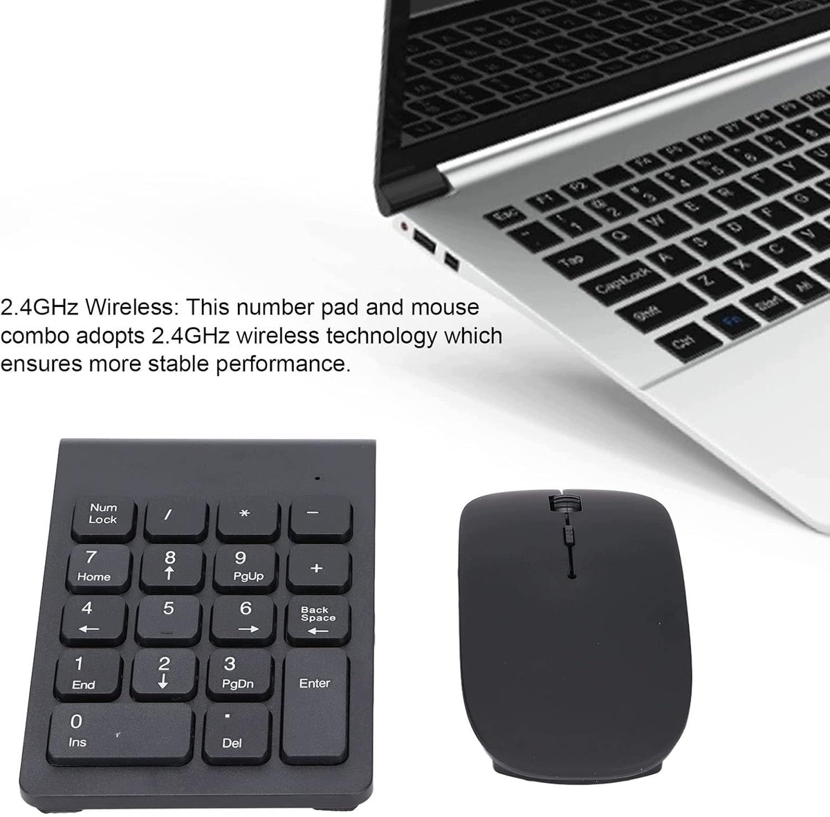 SET NUMERIC KEYPAD + MOUSE 2,4 GHZ WIRELESS Manufacturer code ZESTAW KLAWIATURA NUMERYCZNA MYSZ BEZPRZ