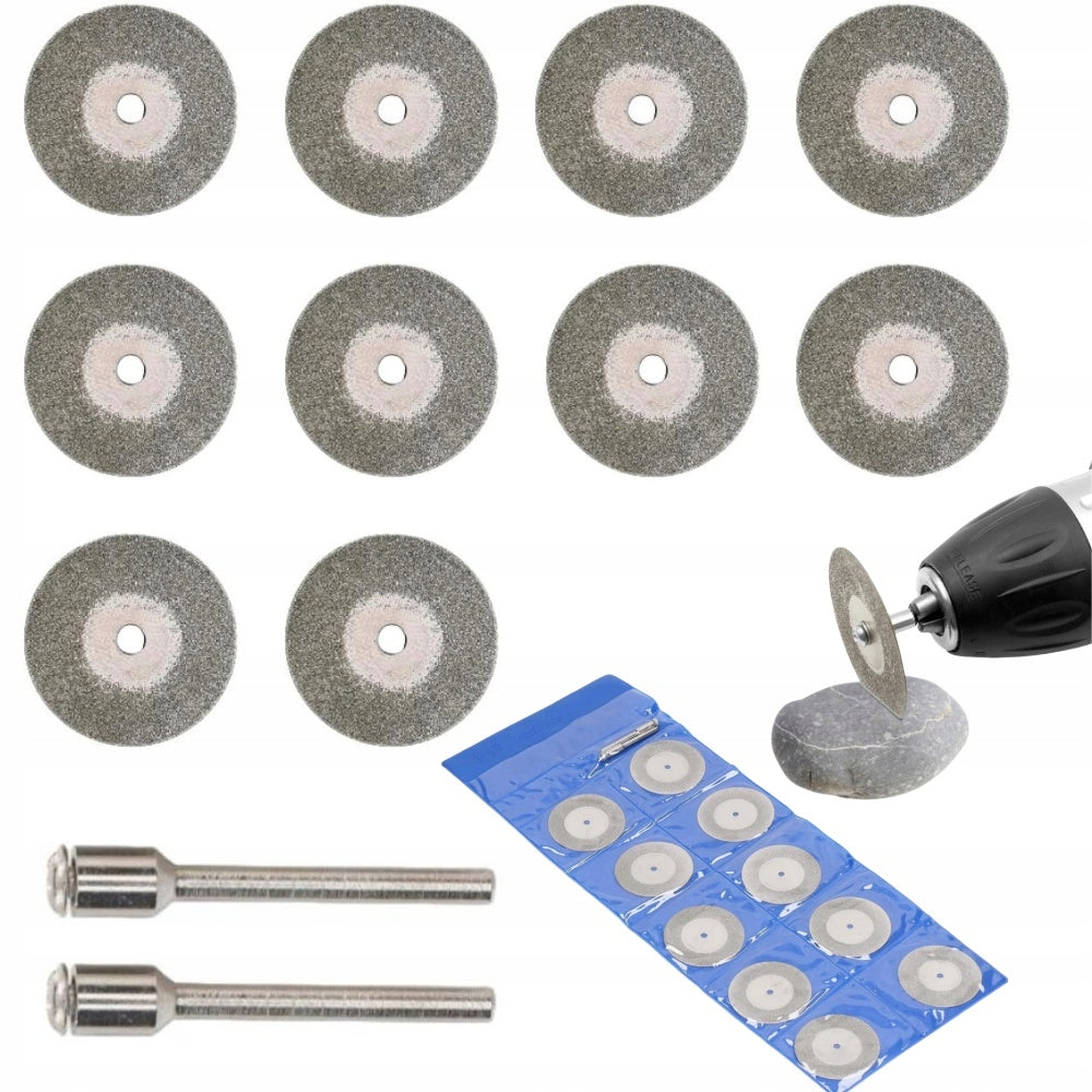 SET OF 10 40 MM DIAMOND DISCS FOR CUTTING AND GRINDING