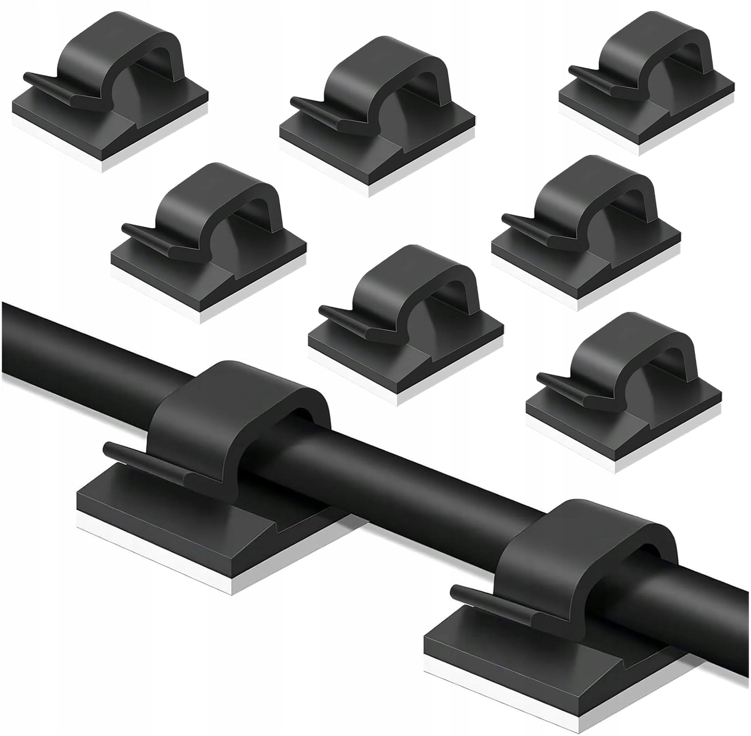SET OF 10 CLIPS CABLE ORGANIZER SELF ADHESIVE HOOKS