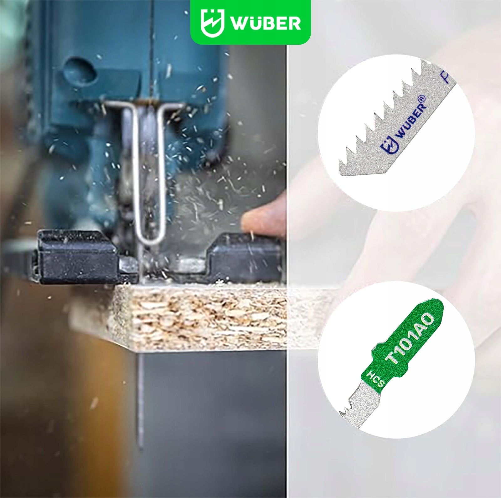 SET OF 10 KNIVES SAW BLADES WOOD JIGSAW CUTTERS PLYWOOD WUBER Series BRZESZCZOTY DO WYRZYNARKI NOŻYKI WUBER