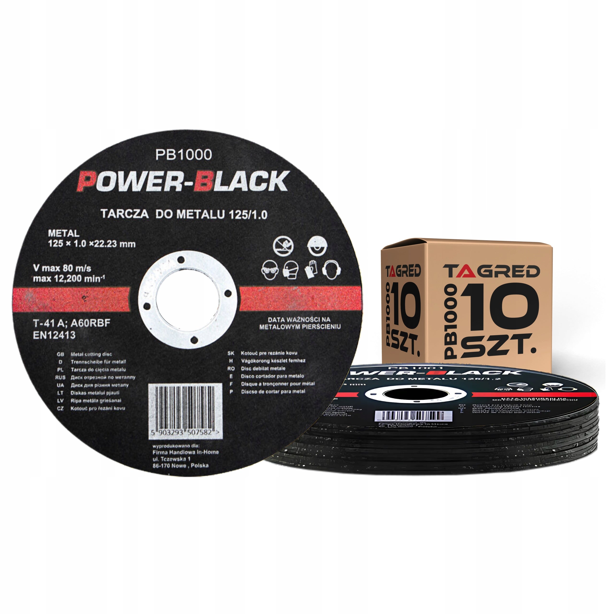 SET OF 10 PCS CUTTING DISCS 125x1 METAL STEEL INOX SHEET METAL DISC