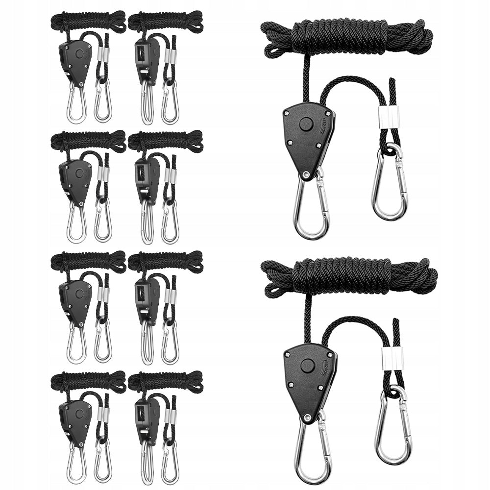 SET OF 10 RATCHET ROPES ADJUSTABLE ROPE HOOK FOR PLANTS RATCHET ROPE Packaging status original