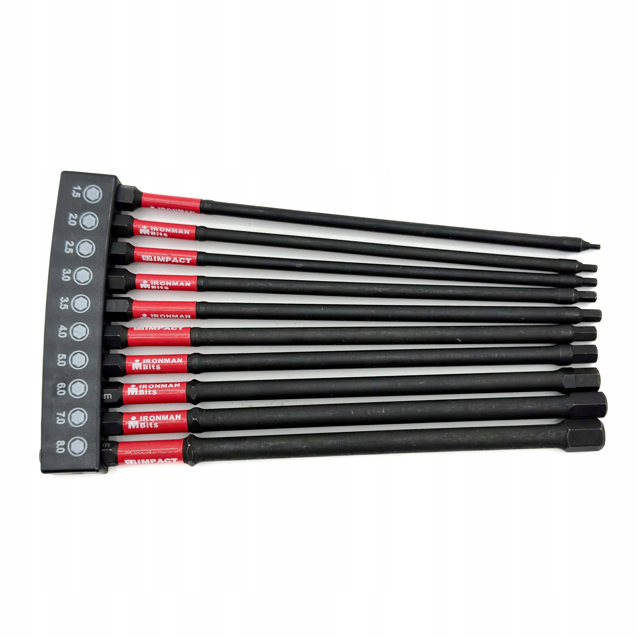SET OF 10PCS LONG BITS HEX MAGNETIC / IMPACT 1.5-8MM 150MM Manufacturer code KM4022