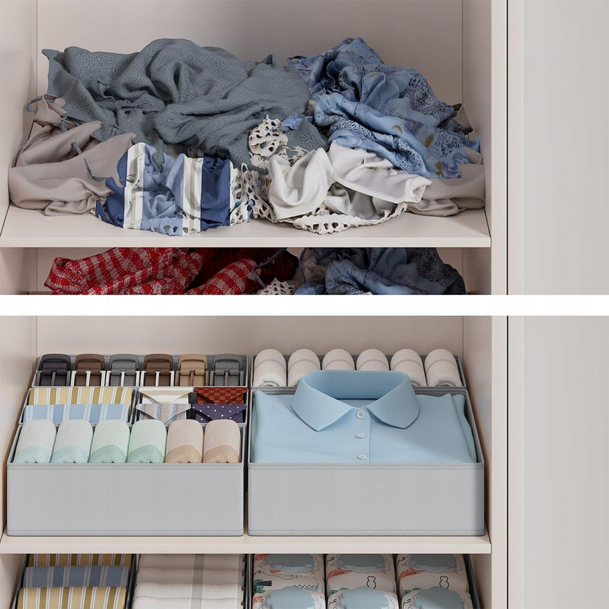 SET OF 12 CLOTHES ORGANIZERS UNDERWEAR FOR DRAWER WITH COMPARTMENTS Brand no brand