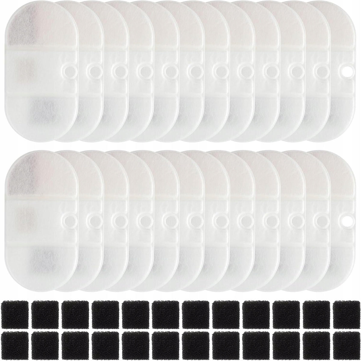 SET OF 12 RESIN AND CARBON FILTERS 12 CAT FOUNTAIN SPONGES