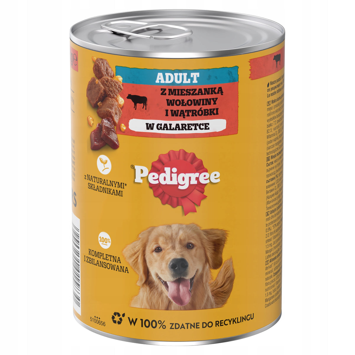 SET OF 12X PEDIGREE WITH BEEF AND LIVER IN JELLY - CAN, 400G Manufacturer code 5900951215834