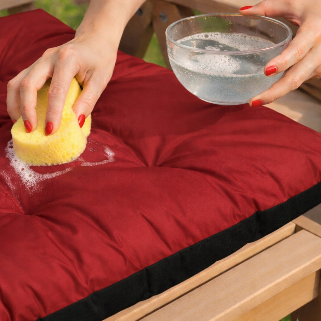 SET OF 2+1 soft cushions for rattan furniture WATERPROOF 120x60x50 BORDO Manufacturer Superkissen24