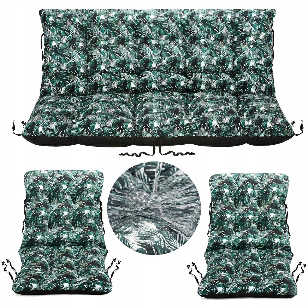 SET OF 2+1 soft cushions for rattan furniture waterproof 120x60x50 EXOTIC