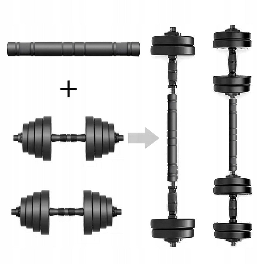 SET OF 2 ADJUSTABLE DUMBBELLS 40 kg BARBELL GRIFFIN STRENGTH BITUMEN DUMBBELLS Model FIXEM