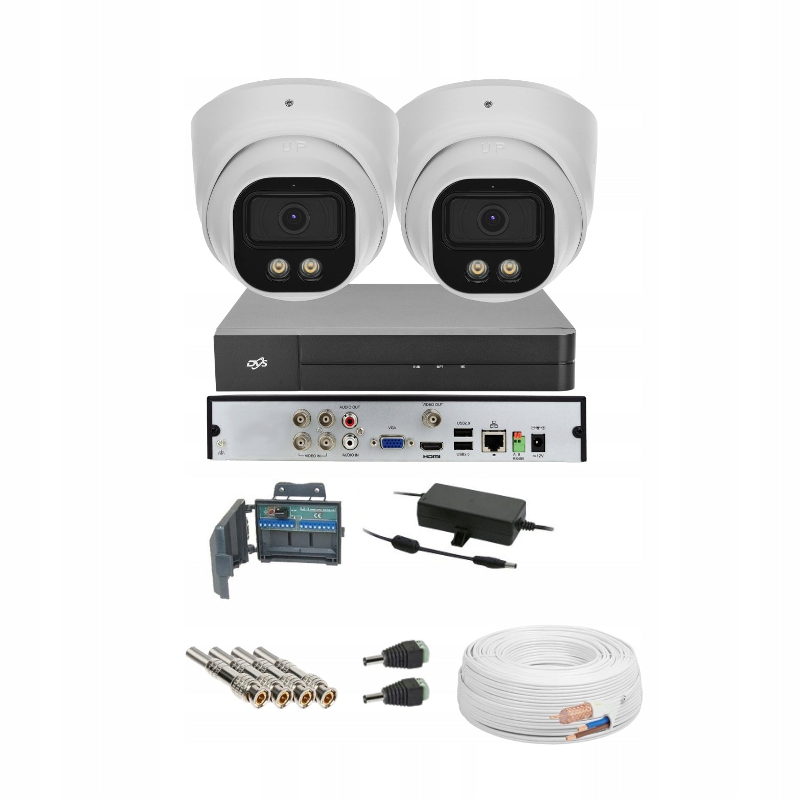 SET OF 2 EXTERNAL CAMERAS FOR ANALOG SURVEILLANCE 5Mpx DVS DUAL 2PCS Packaging status original