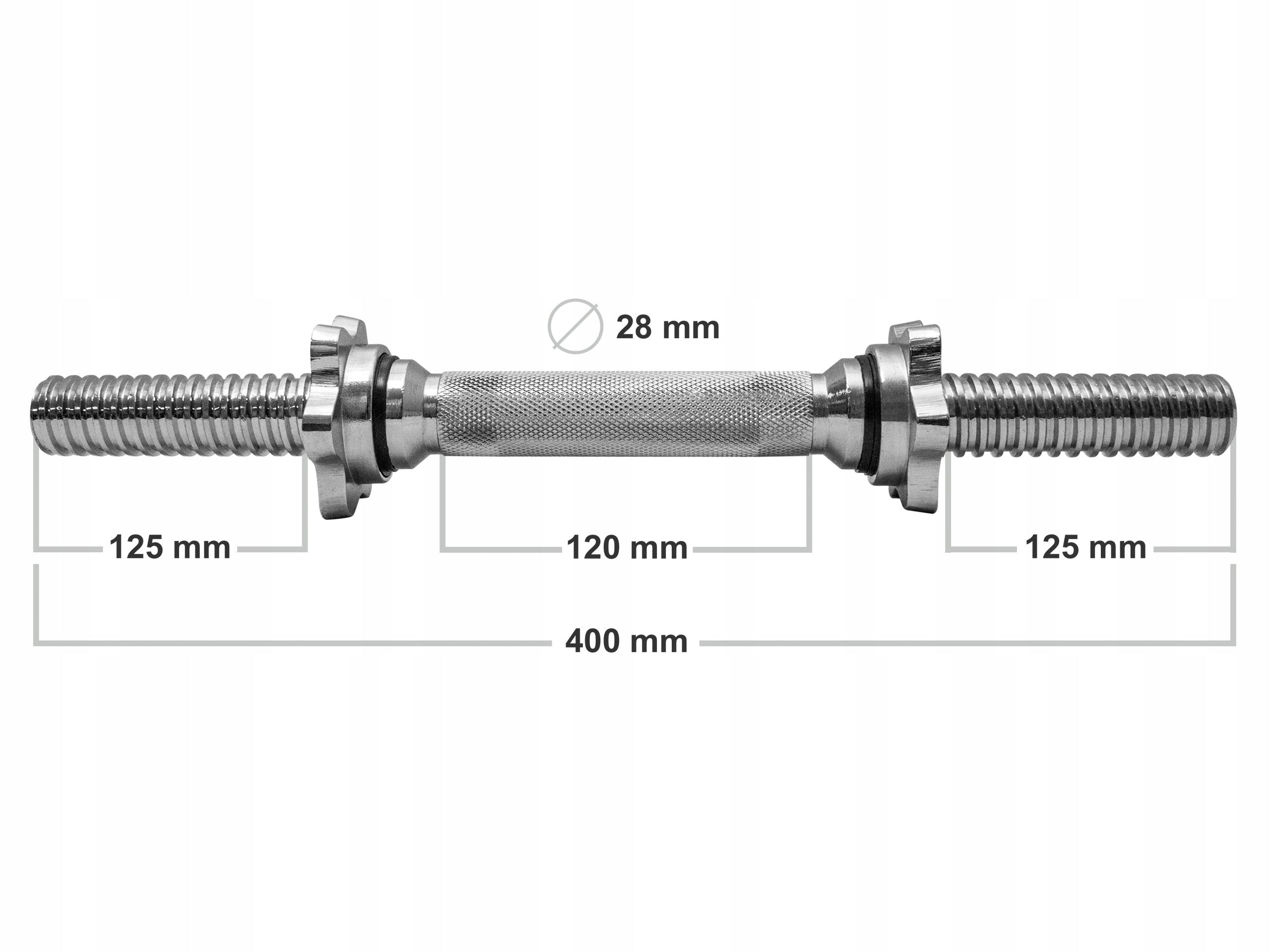 SET OF 2 GRIFFINS 28mm 2x GRIFFIN 40 cm THREADED GRIFFIN SHORT CLAMPS Total length 40 cm