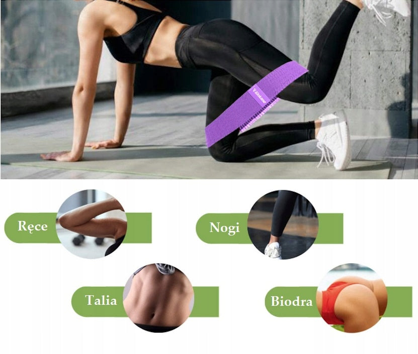 SET OF 2 HIP BAND EXERCISE RUBBERS RESISTANCE MATERIAL STRONG FITNE TAPES Manufacturer code Hip Resistance Bands