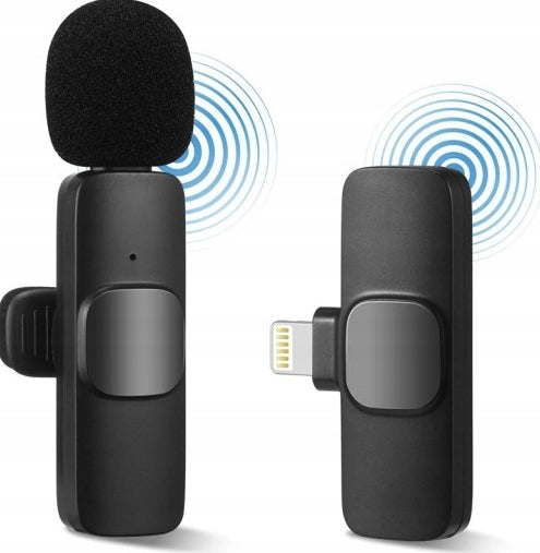 SET OF 2 MICROPHONES WIRELESS TIE lightning for IPHONE clip Packaging status original