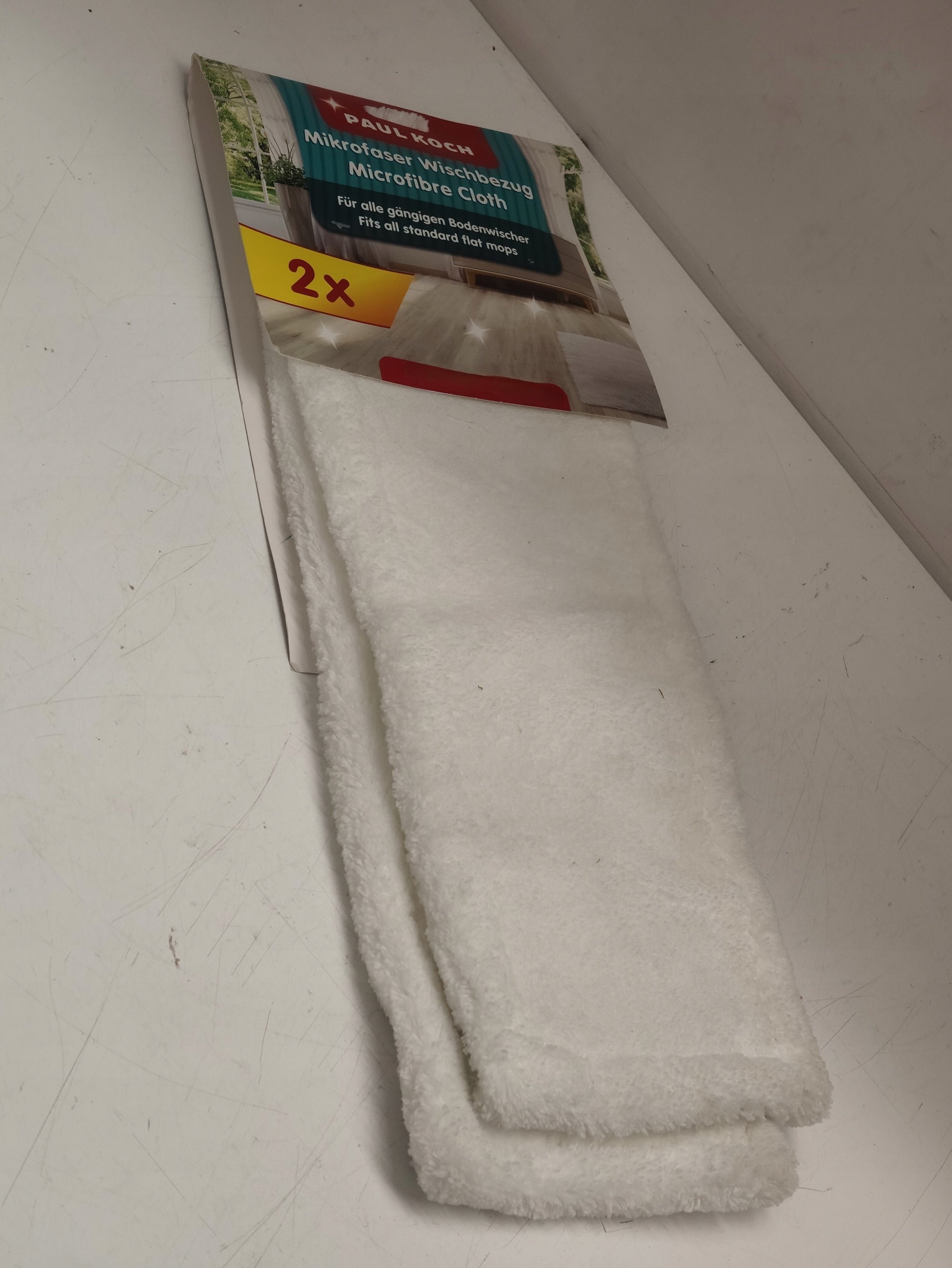 SET OF 2 PIECES Microfiber Flat Mop Paul Koch Manufacturer code 2xpaul mop