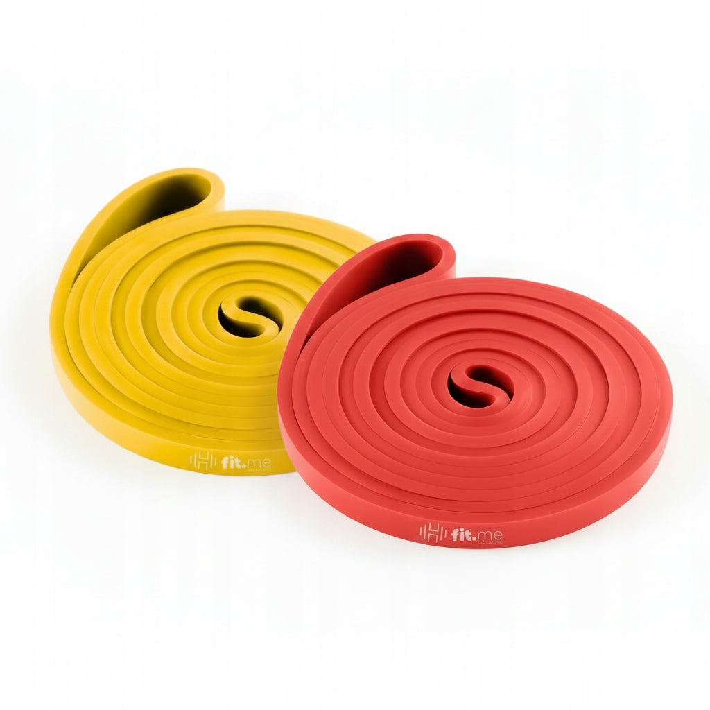 SET OF 2 RESISTANCE BANDS POWERBAND YELLOW 2-7kg AND RED 8-11KG Manufacturer code FM367FM368