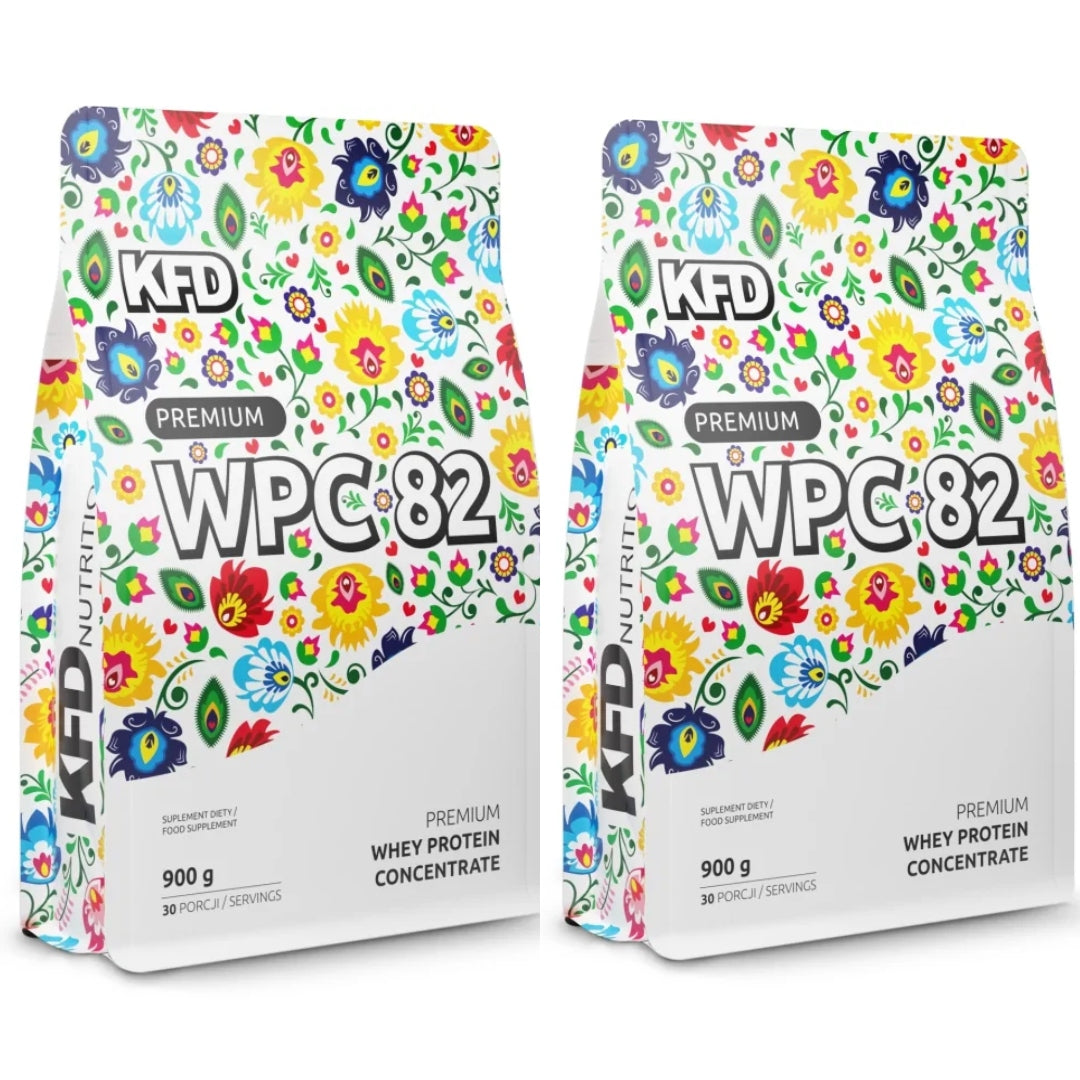 SET OF 2 x KFD Premium WPC 82 Protein 900 g strawberry - banana