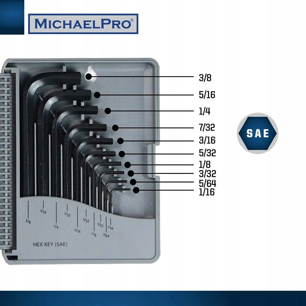 SET OF 20 METRIC ALLEN WRENCHES AND CR-V TEMPERED SAE Manufacturer code KLUCZE IMBUSOWE ZESTAW METRYCZNE SAE PRZ
