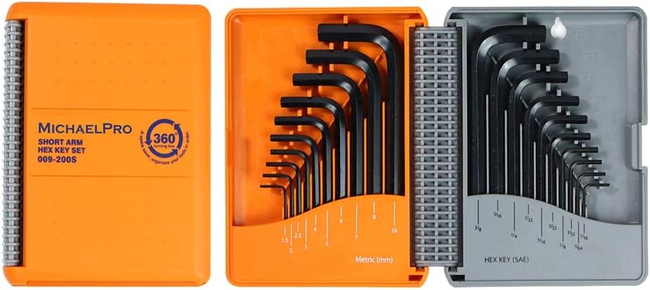 SET OF 20 METRIC ALLEN WRENCHES AND CR-V TEMPERED SAE