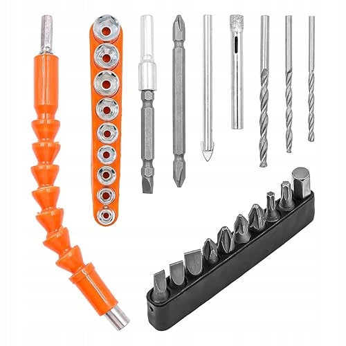 SET OF 28 FLEXIBLE MAGNETIC DRILL EXTENSION CORD FOR SCREWDRIVER