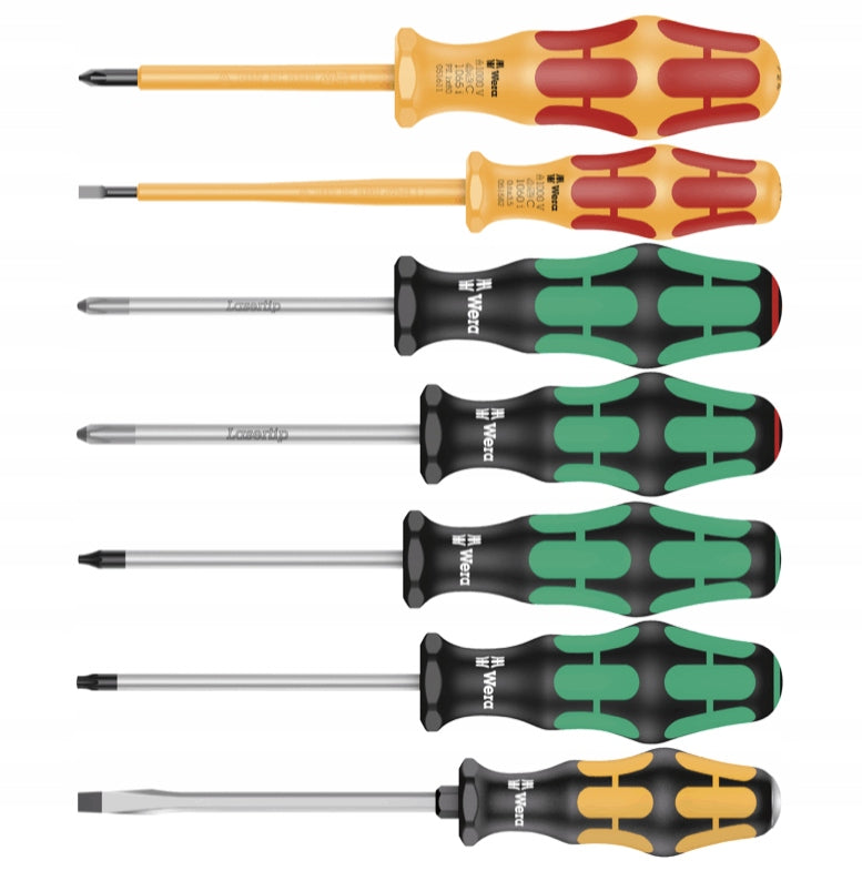 SET OF 29el. TOOLS SCREWDRIVER flat shank wrench bits WERA Manufacturer code 05100018001