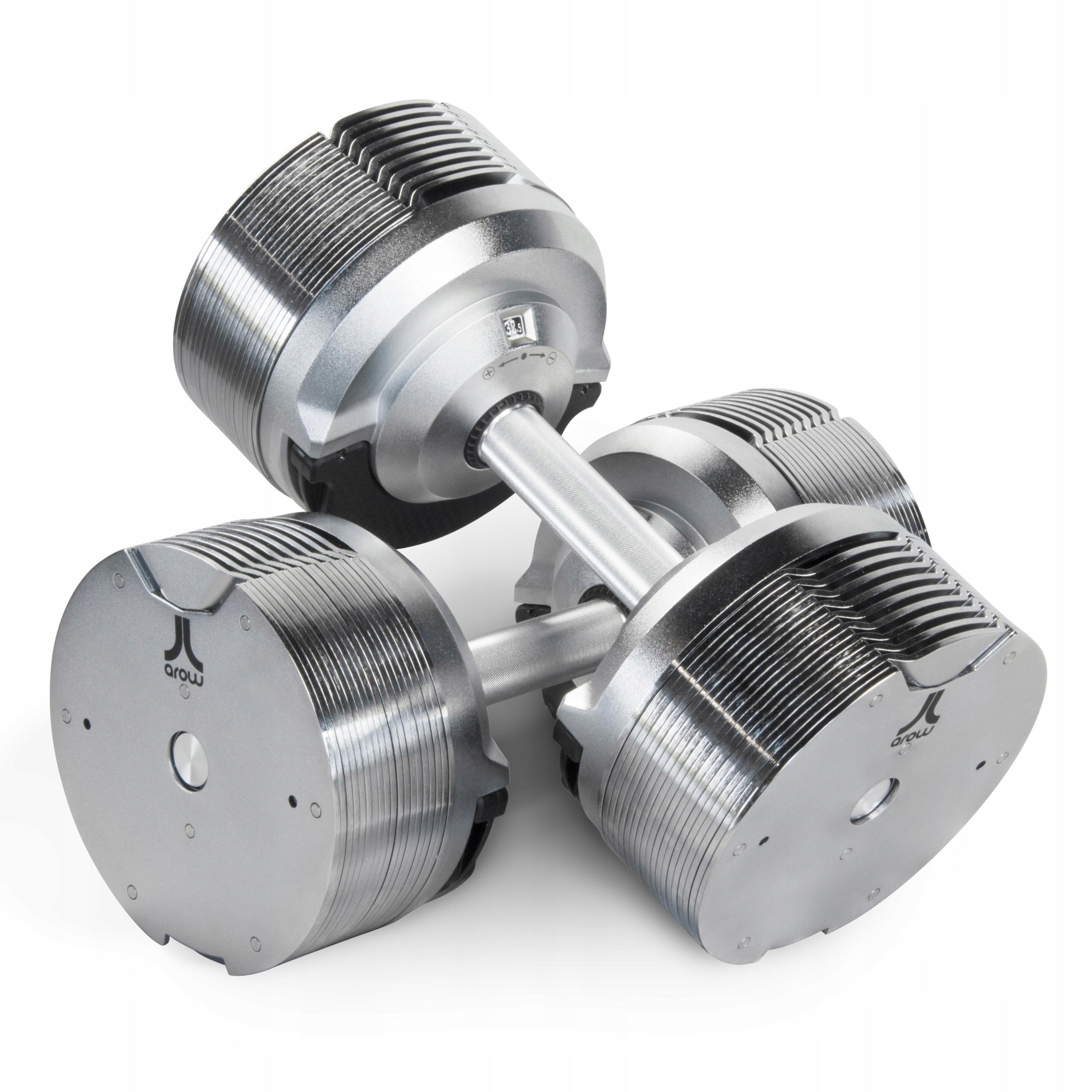 SET OF 2X ADJUSTABLE DUMBBELL 32,5 kg Barbell Silver adjustment every 1,5kg Packaging status original