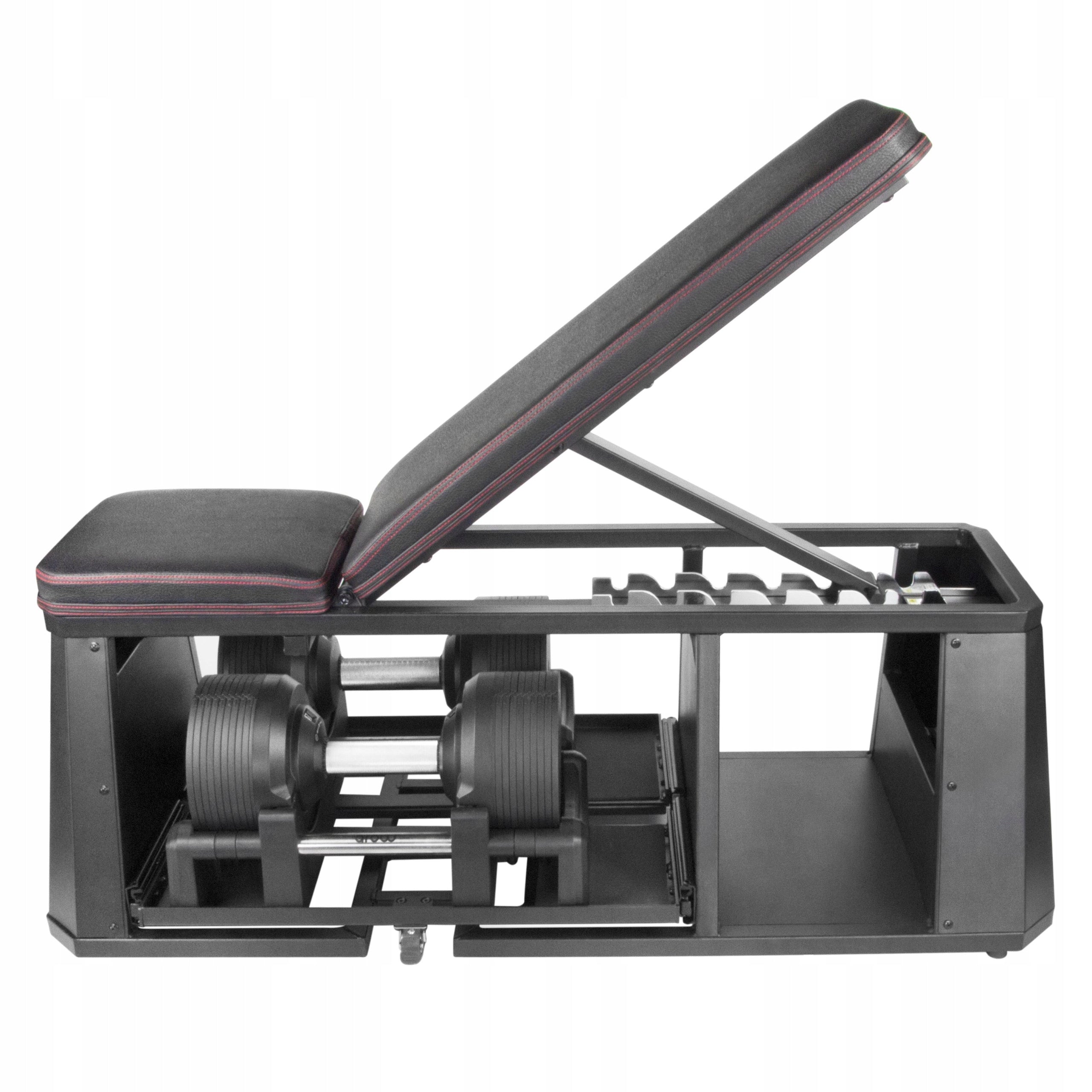 SET OF 2X ADJUSTABLE DUMBBELL 41,5 kg Black + EXERCISE BENCH EAN (GTIN) 5906111116041