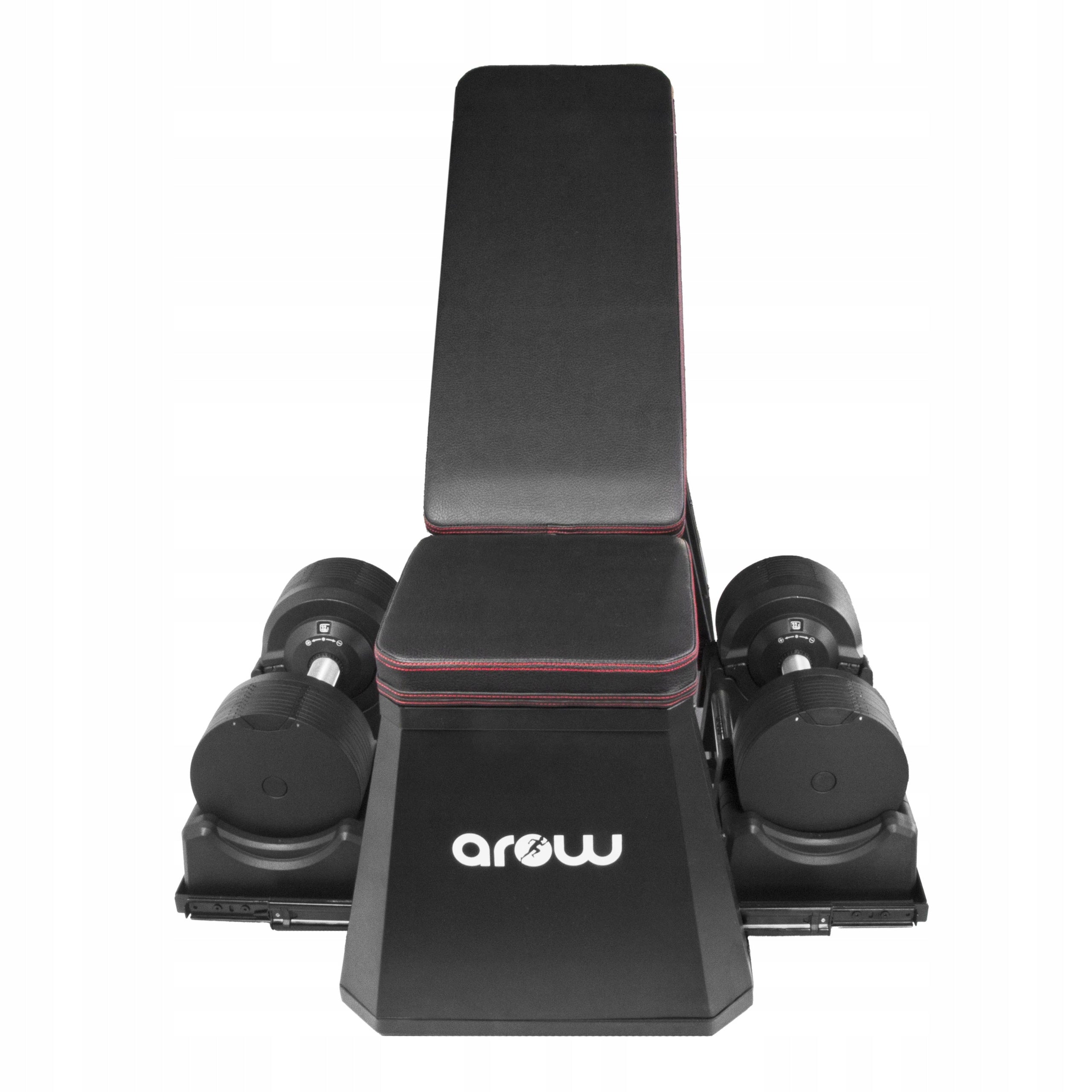 SET OF 2X ADJUSTABLE DUMBBELL 41,5 kg Black + EXERCISE BENCH Kind other