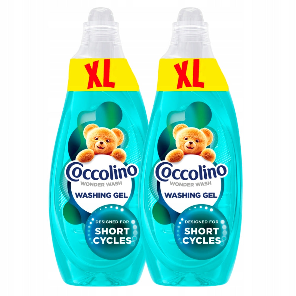 SET OF 2X COCCOLINO WONDER WASH SPEED CLEAN XL - WASHING GEL, 2160ML